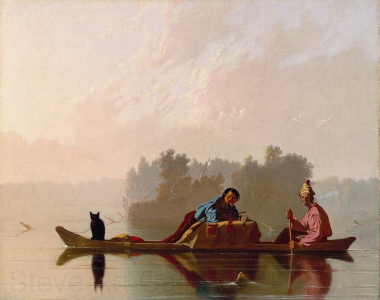 George Caleb Bingham Fur Traders Descending the Missouri (mk09) Spain oil painting art